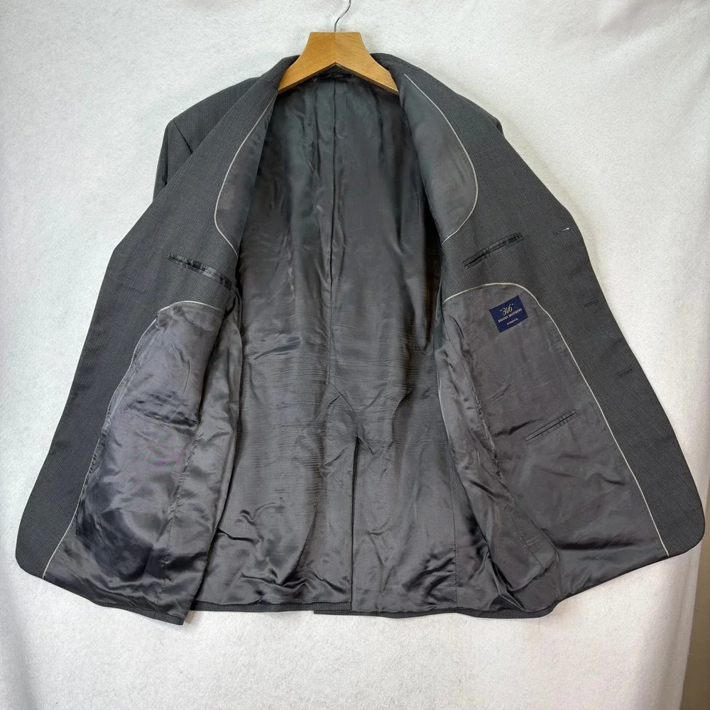 Brooks Brothers 346 Grey Blazer Men's 48 Long Stretch‎ Wool Sport Coat Jacket